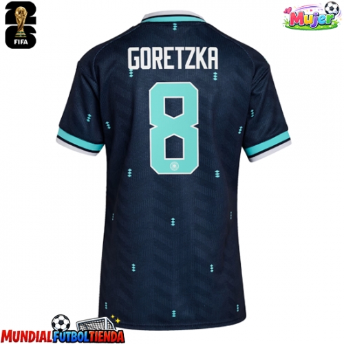 Camiseta Alemania Leon Goretzka #8 Segunda Equipación Replica Mundial 2026 para mujer mangas cortas